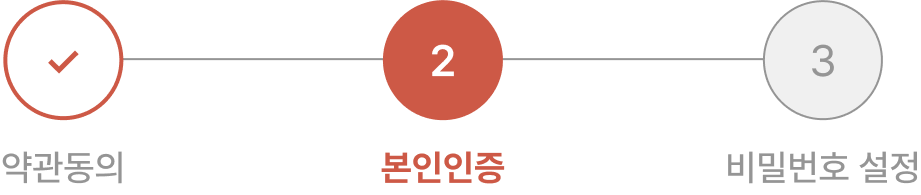 3단계중 2단계 본인인증